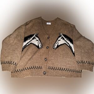 Old Navy Horse Wool Blend Cardigan Size XXL